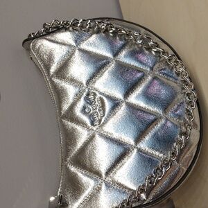 Quilted metallic Kate Spade crossbody with chain
